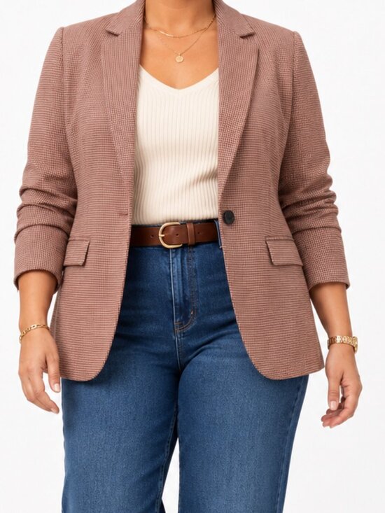 a new day Jackets & Blazers - A New Day Plaid NWT Dark Academia Single Button Fall Corpcore Blazer [size XL]